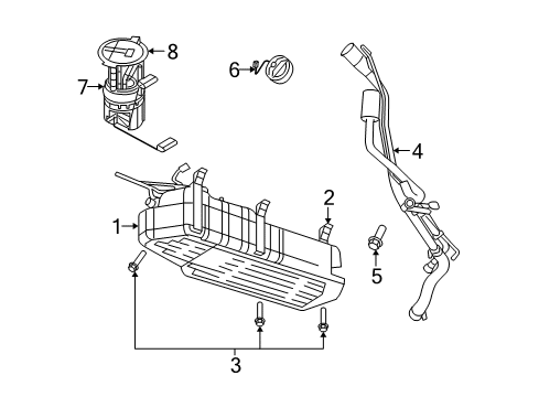 2008 Jeep Commander Pedal Travel Sensor Diagram for 53013894AE
