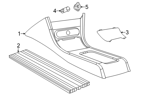 2012 Dodge Charger Console Body, Center Diagram for 6AN36DX9AC