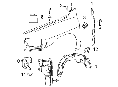 2007 Dodge Ram 3500 Fender & Components Diagram 2 - Thumbnail