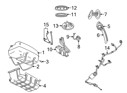 2006 Jeep Liberty Fuel Pump Diagram for RL140832AB