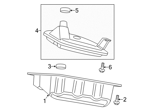 2014 Chrysler 200 Transmission Pan Bolt Diagram for 6509582AA