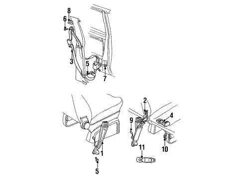 1990 Chrysler Town & Country Extension Diagram for 4402887
