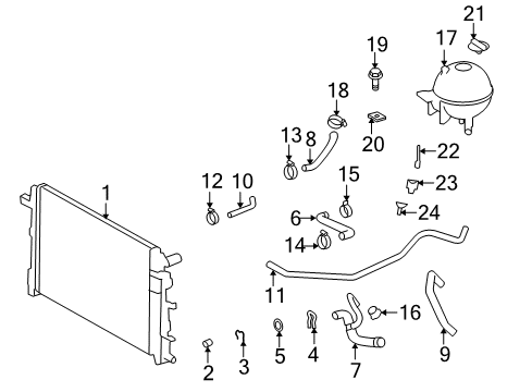 2009 Dodge Sprinter 3500 Radiator Diagram for 68013630AB