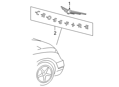2004 Chrysler Crossfire Nameplate, Rear Diagram for 5142255AA