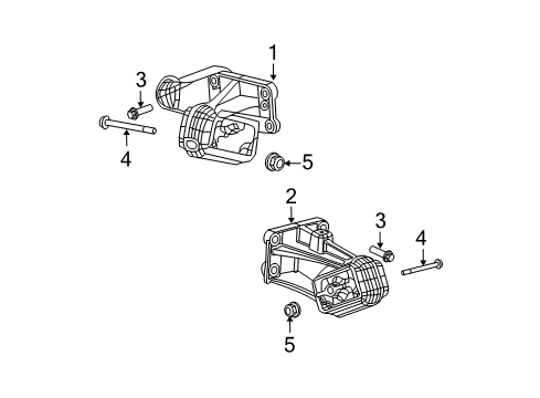 2009 Dodge Ram 2500 Engine & Trans Mounting Diagram 4 - Thumbnail