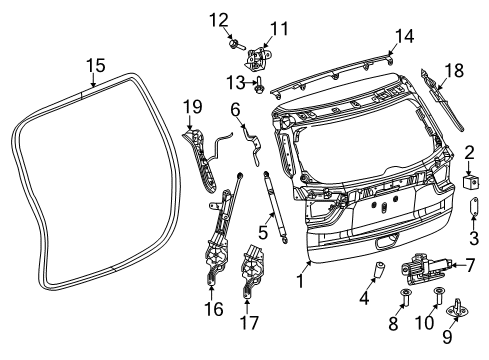 2022 Jeep Compass Striker, Rear Diagram for 4589234AA