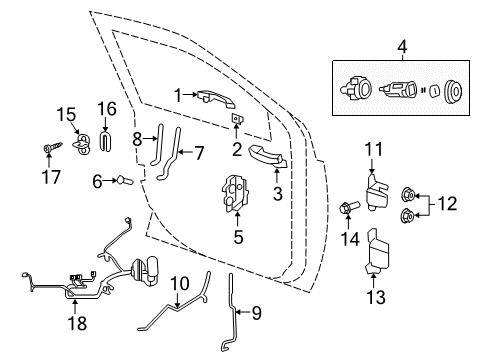2008 Jeep Compass Window Switch, Front Driver Side Diagram for 56040691AD