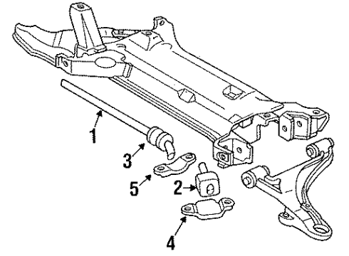 1993 Dodge Spirit Stabilizer Bar & Components Diagram 2 - Thumbnail