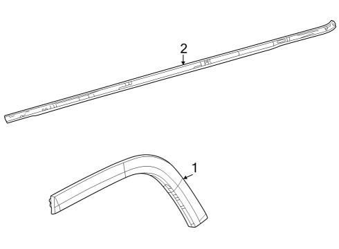 2025 Jeep Grand Wagoneer L Molding - Quarter Trim Diagram for 6ZJ99DX8AA