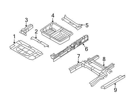 2015 Chrysler Town & Country Sill Panel, Inner Driver Side Diagram for 4894755AB