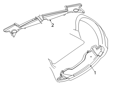 2013 Dodge Challenger Front Shield Diagram for 68060070AB