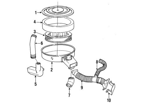 1991 Dodge B150 Fuel Filter Diagram for 4443454