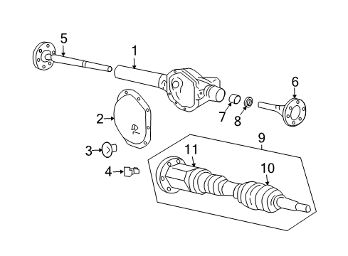 2007 Dodge Dakota Front Axle & Carrier Diagram