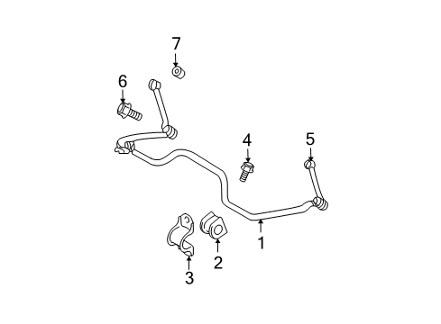 2005 Dodge Durango Stabilizer Bar & Components Diagram 5 - Thumbnail