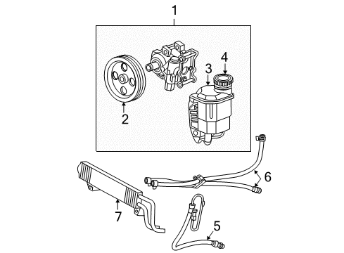 2003 Dodge Ram 3500 Power Steering Pressure Hose Diagram for 68164554AA