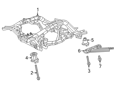 2024 Dodge Durango Suspension Mounting - Front Diagram