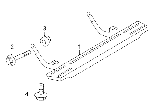 2006 Dodge Sprinter 3500 Step Bumper, Rear Diagram for 5120038AA