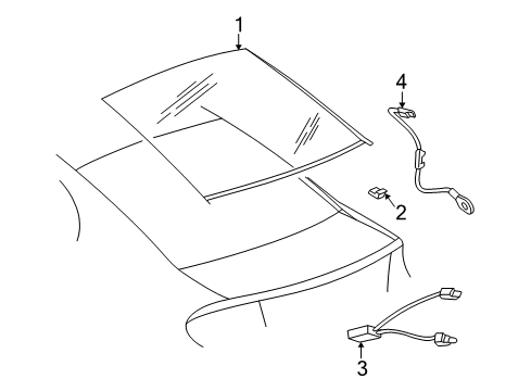 1998 Dodge Intrepid Back Glass, Rear Diagram for 4575372AI