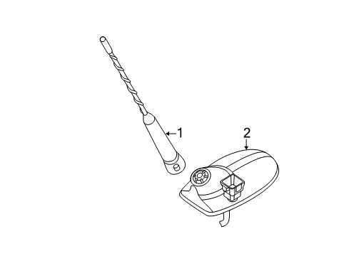 2013 Dodge Durango Antenna Base Diagram for 5064771AC