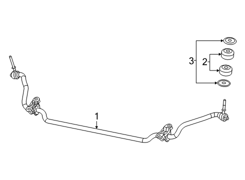 2024 Ram ProMaster EV Stabilizer Bar & Components - Front Diagram