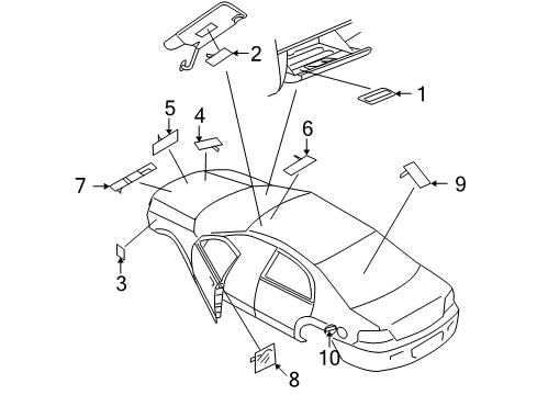2011 Dodge Journey Emission Label Diagram for 68085122AA