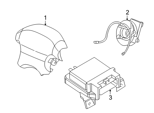 2000 Chrysler Concorde Driver Air Bag, Driver Side Diagram for MF50VK9CB