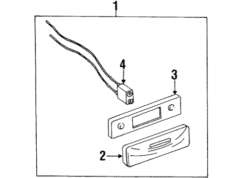 1994 Dodge Ram 2500 Side Marker Lamp, Yellow Diagram for 55054958