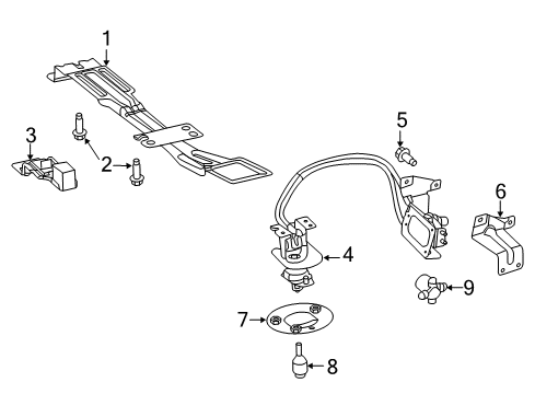 2015 Ram ProMaster 1500 Winch Bracket Diagram for 68095877AA