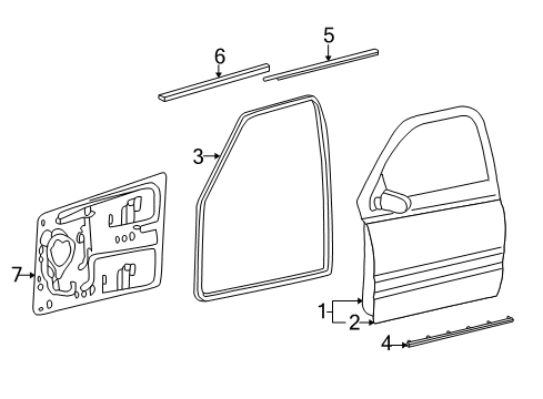 2006 Dodge Ram 2500 Lower Seal, Front Driver Side Diagram for 55277217AA