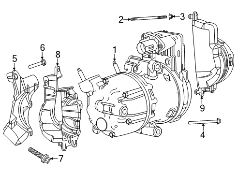2024 Dodge Charger Daytona Condenser, Compressor & Lines Diagram