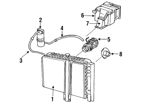 1992 Dodge B250 Compressor Diagram for 56006350AB