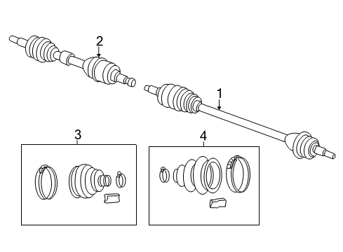 2001 Dodge Stratus Axle Assembly, Front Passenger Side Diagram for 5017653AA