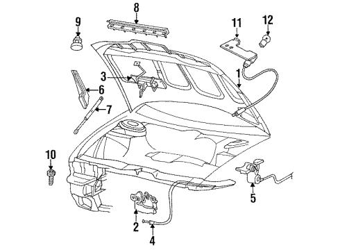 1995 Chrysler Concorde Lift Cylinder Diagram for 2AML4468AA
