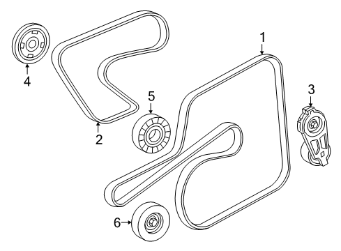 2022 Dodge Charger Belts & Pulleys - Belts Diagram 3 - Thumbnail