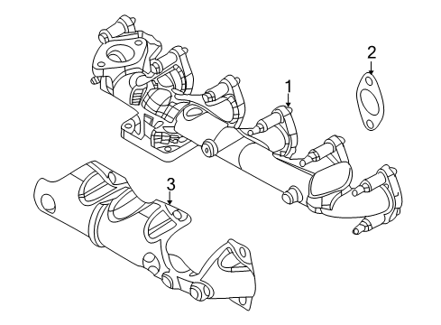 2012 Ram 2500 Exhaust Manifold Diagram for 68002432AC