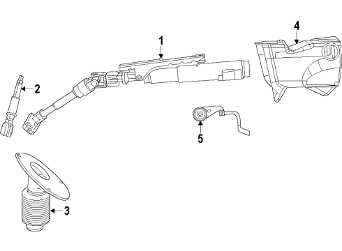 2019 Dodge Grand Caravan Steering Wheel Diagram for 5SU01DX9AA