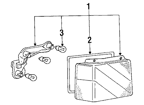 1989 Dodge Colt Tail Lamp Assembly Diagram for MB527552