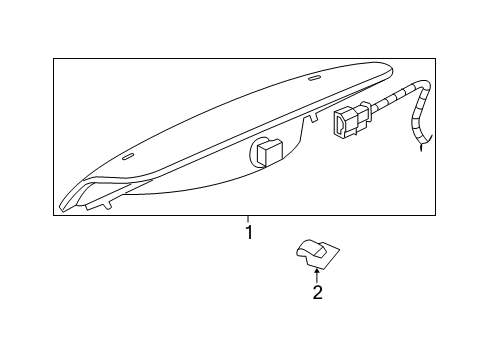 2009 Dodge Durango High Mount Lamp Nut Diagram for 6508263AA
