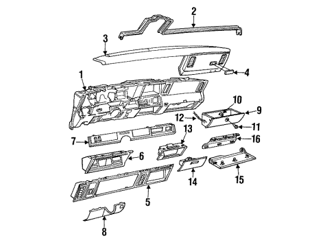 1988 Chrysler New Yorker Instrument Panel Diagram