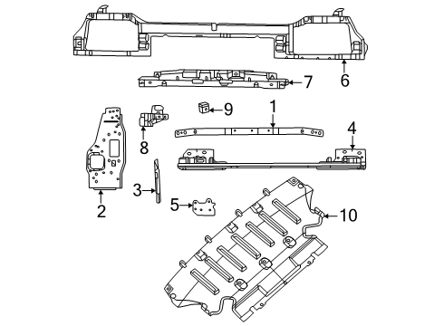 2024 Dodge Charger Daytona Radiator Support Diagram