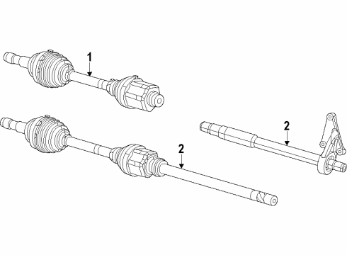2022 Ram ProMaster 1500 SHAFT-AXLE HALF Diagram for 68520295AE