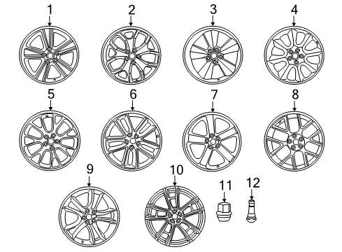 2018 Dodge Challenger Wheel, Alloy Diagram for 6EJ751AUAB
