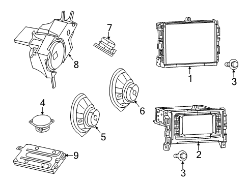 2015 Jeep Cherokee Amplifier Diagram for 5091155AJ