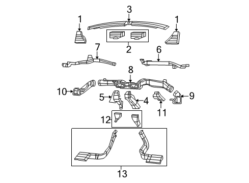 2010 Chrysler Sebring Lower Duct, Driver Side Diagram for 5191737AB