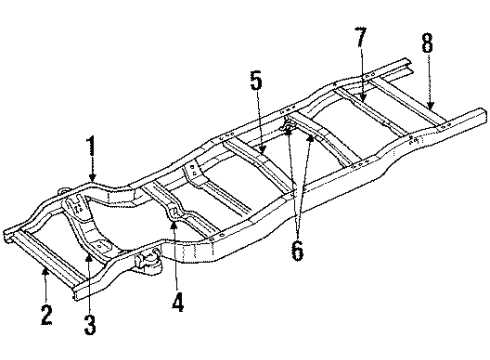 1985 Dodge W100 Frame & Components Diagram