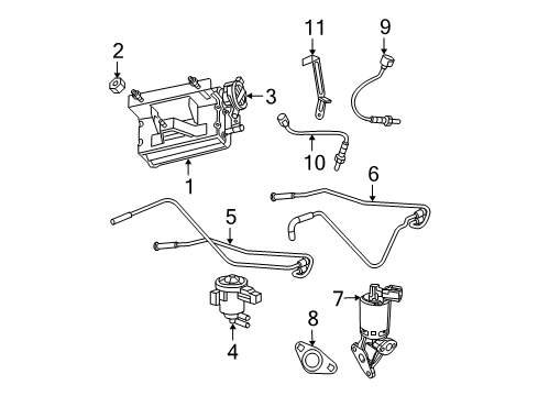 2005 Jeep Grand Cherokee Vapor Canister Diagram for 52090440AA