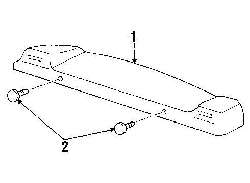 1998 Dodge Neon Package Tray Trim, Tan, Rear Diagram for EW40XTM