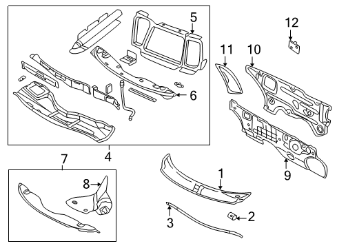 2002 Dodge Neon Dash Panel Diagram for 5066344AB