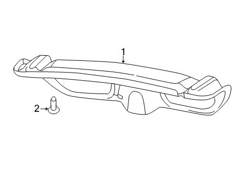 2013 Chrysler 200 Trunk Lid Trim, Rear Diagram for 1SW04VXLAB