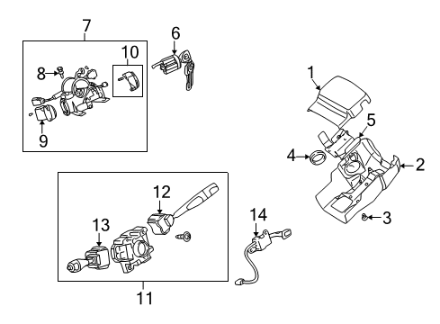 2004 Chrysler Sebring Multifunction Switch Diagram for 4608808AF